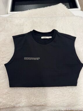 SOLD Pangaia Double Jersey Crop T-Shirt- Black